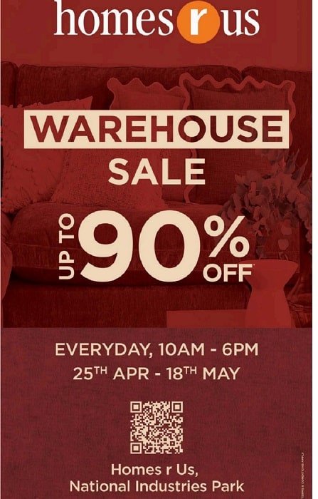 Homes R us Warehouse sale
