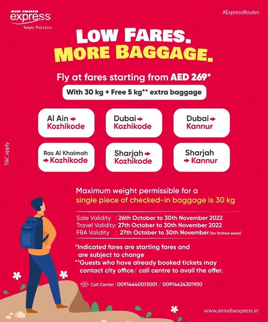 Air India Express Double delight offer