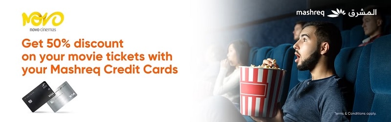 Mashreq bank Novo Cinemas Credit Card offer