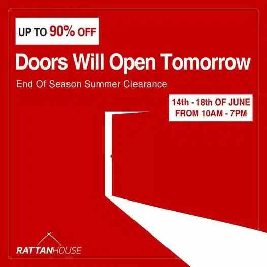 Rattan House Summer Clearance sale