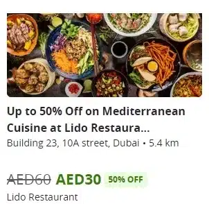 Lido Restaurant Set Menu Offers