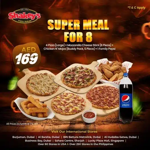 Shakey’s Pizza Meal for 8 Offer