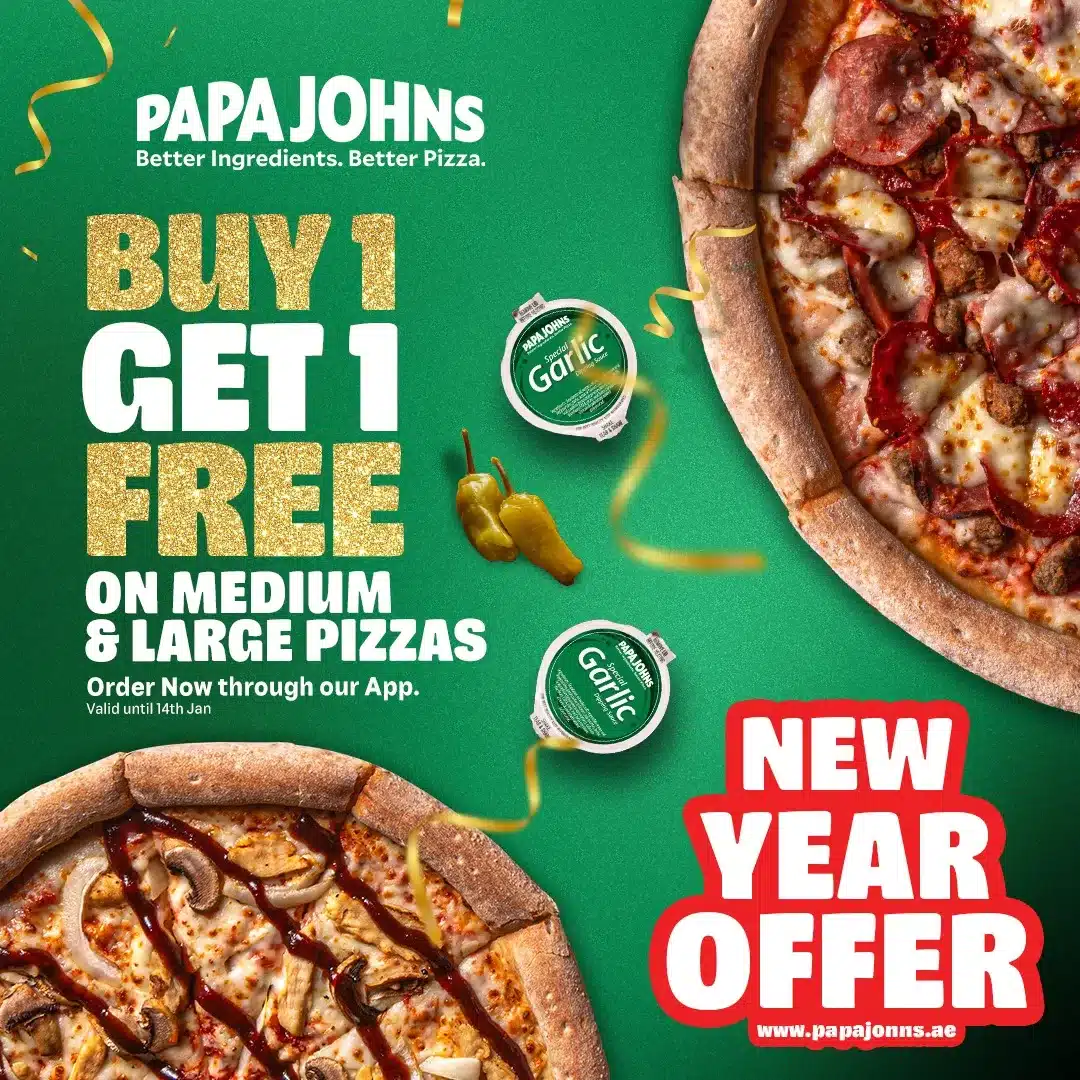 Papa Johns Dubai offers January 2024