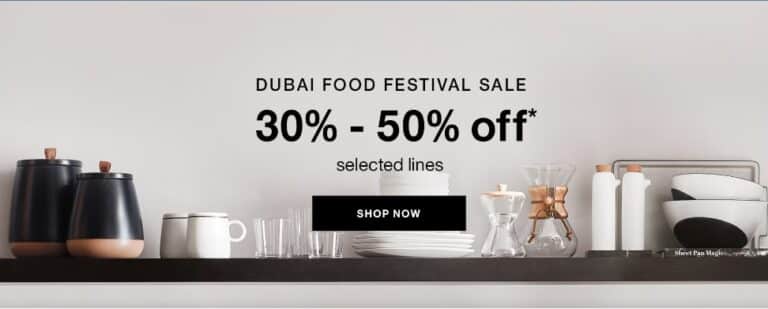 Crate & Barrel Dubai Food Festival Sale