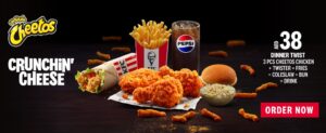 KFC Cheetos Crunchin’ Cheese Dinner Twist