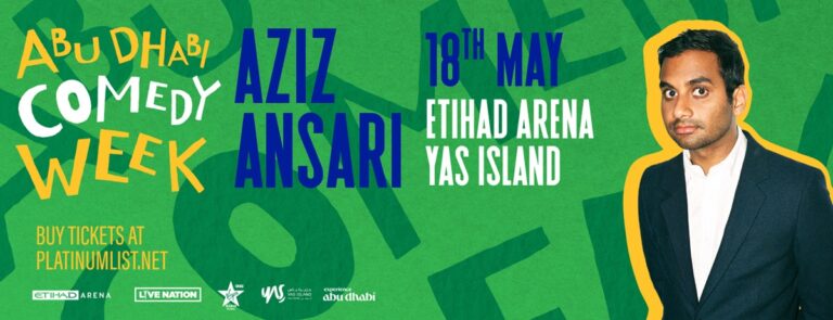Aziz Ansari at Etihad Arena in Abu Dhabi