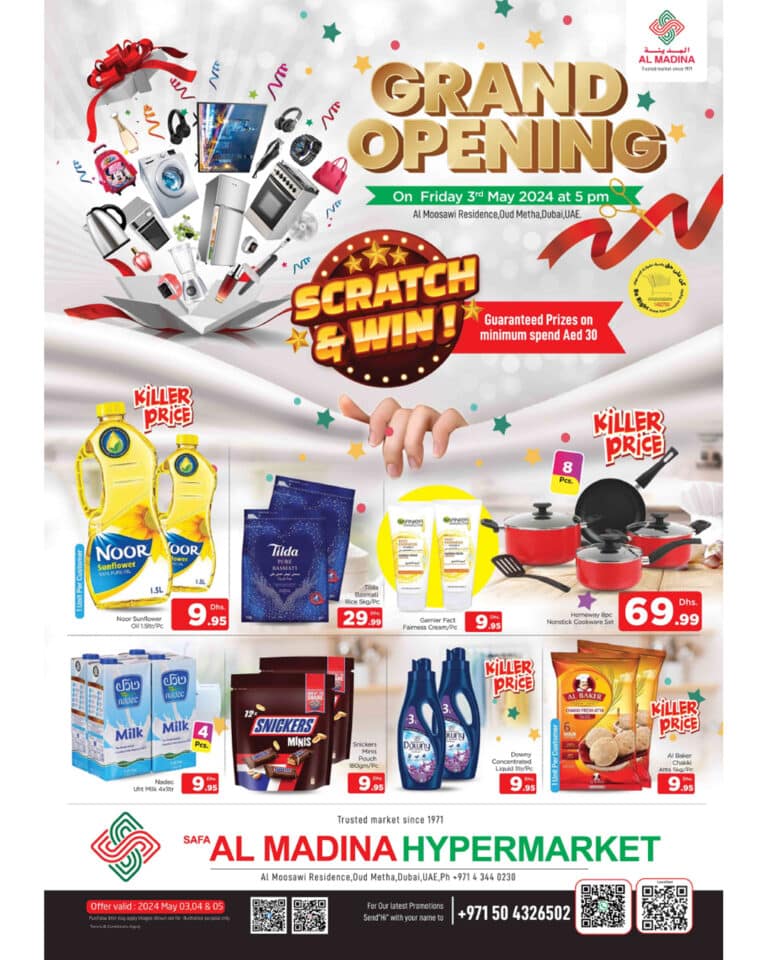 Al Madina Hypermarket Oud Metha Opening offers