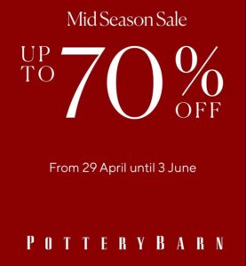 Pottery Barn Mid Season sale