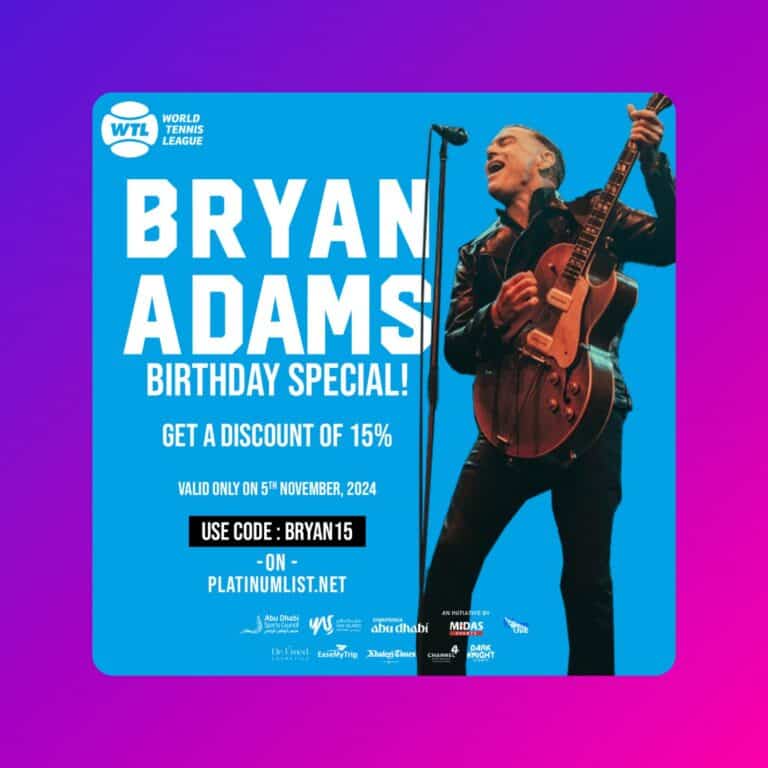 Bryan Adams Live – Birthday Special Today only offer!