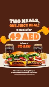 Burger King Meal for Two offer