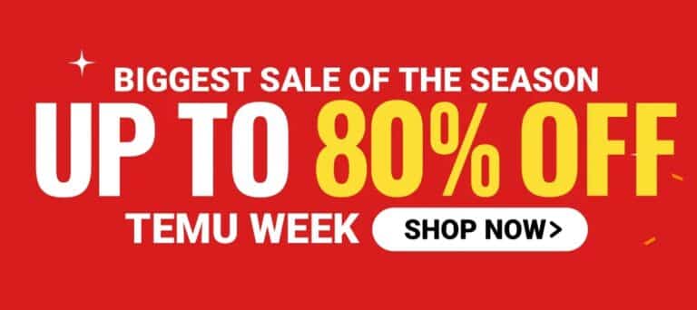 Temu Biggest sale of the Season