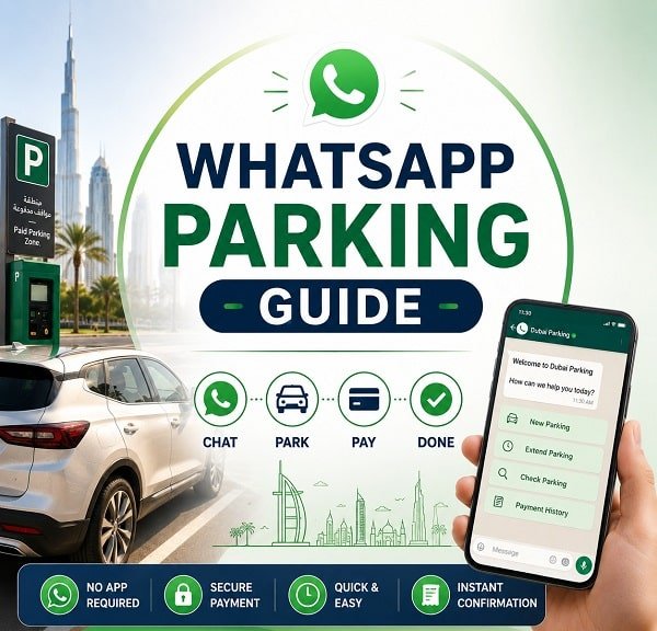 How to pay parking by Whatsapp in Dubai
