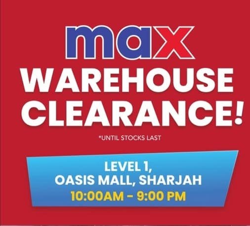 max warehouse sale