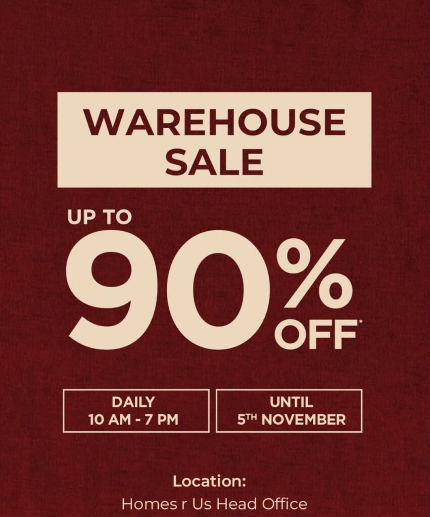 Homes r Us Warehouse sale