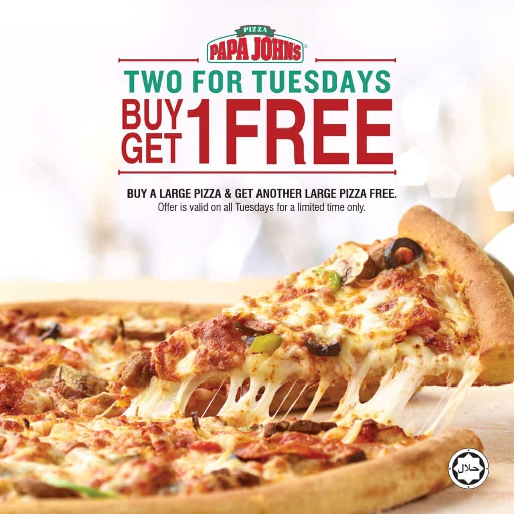 papa johns tuesday offer