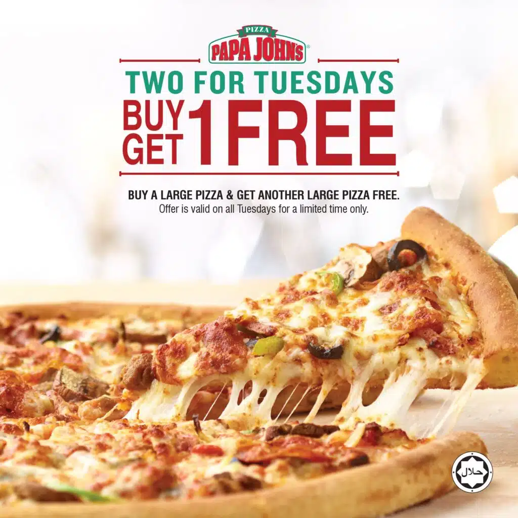 papa johns tuesday offer