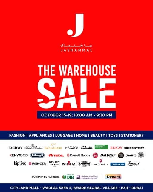 Jashanmal Warehouse sale in Dubai