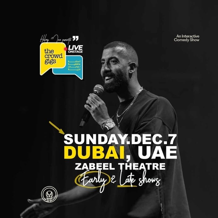 Crowd gigs by Mohamed Helmy at Zabeel Theatre in Dubai