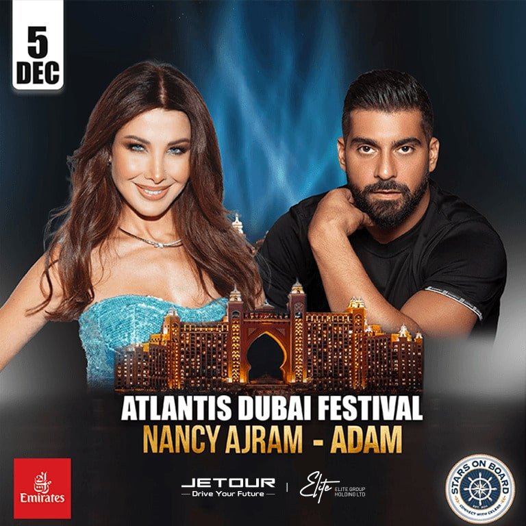 Nancy Ajram Adam live at Atlantis Dubai Festival 1