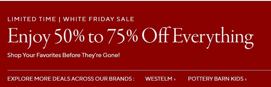 West Elm White Friday Sale