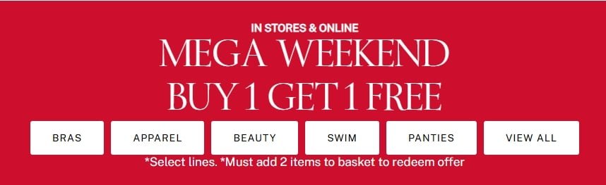 Victoria’s Secret Mega Weekend offer
