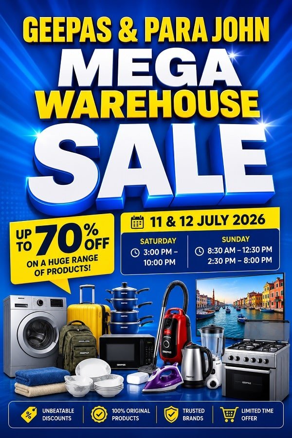 Geepas Warehouse sale