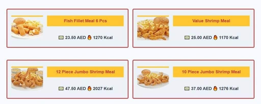 Al Baik Sea food Meals