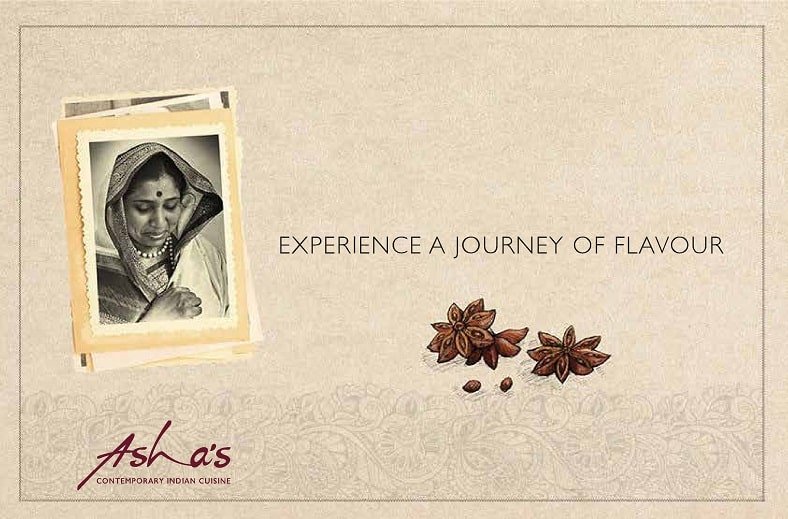 Asha's Restaurant Menu