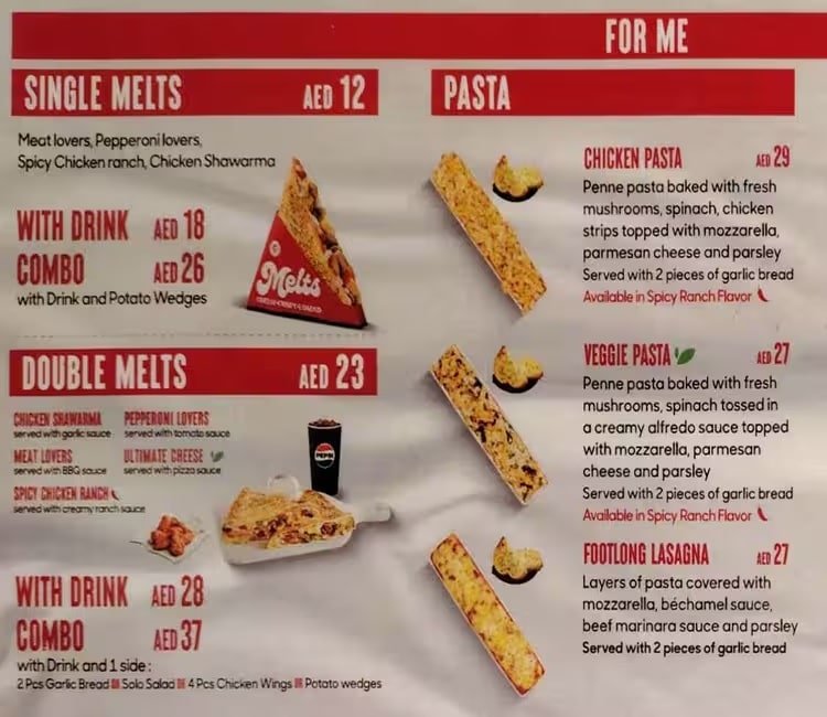 pizza hut menu 3