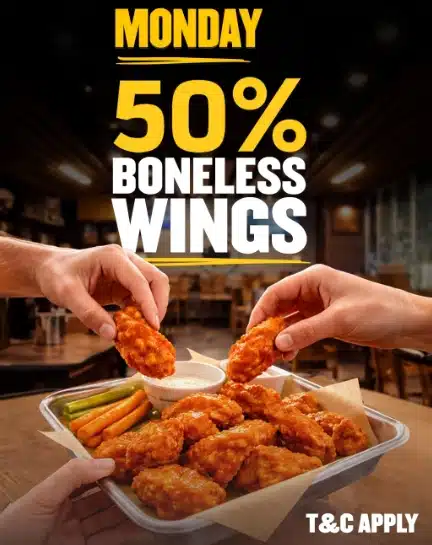 Buffalo Wild Wings offers - Monday deal