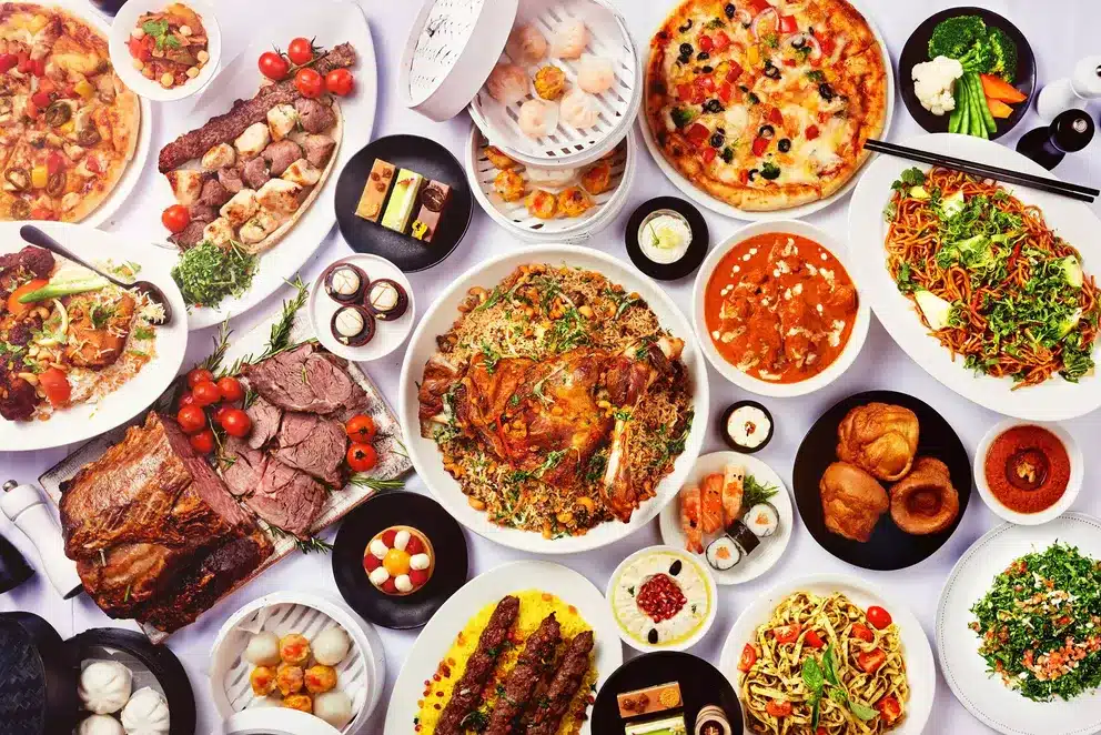 Kaleidoscope Food Spread