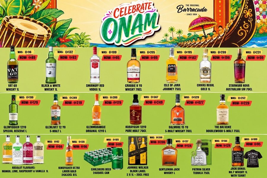The Original Barracuda Onam offers