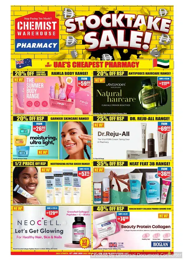 Chemist Warehouse Pharmacy Stock take Sale