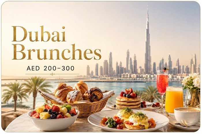 Dubai Brunches from 200 to 300 Dhs