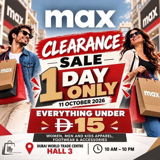 max clearance sale