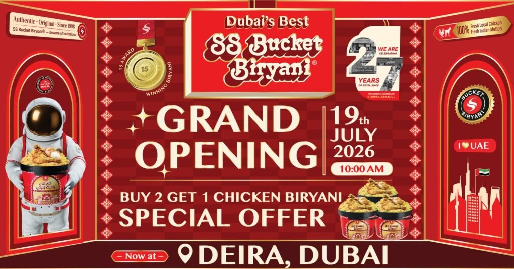 SS Bucket Biryani Opening offer- Indian Restaurant deals in Dubai
