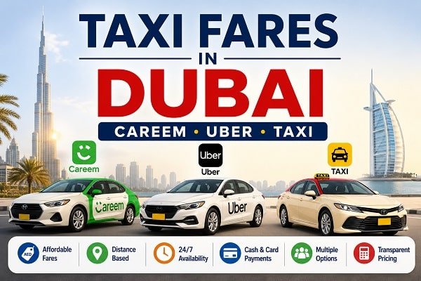 Taxi Fares in Dubai- Careem, Uber, Taxi