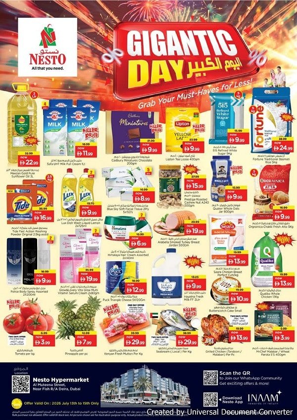 Nesto Gigantic days Promotion