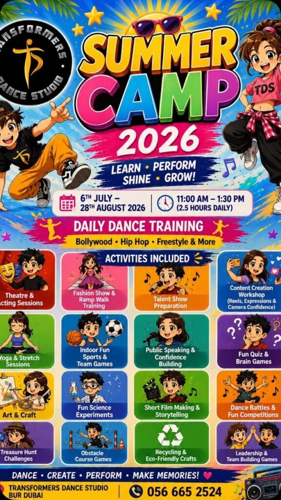 Transformers dance studio summer camp