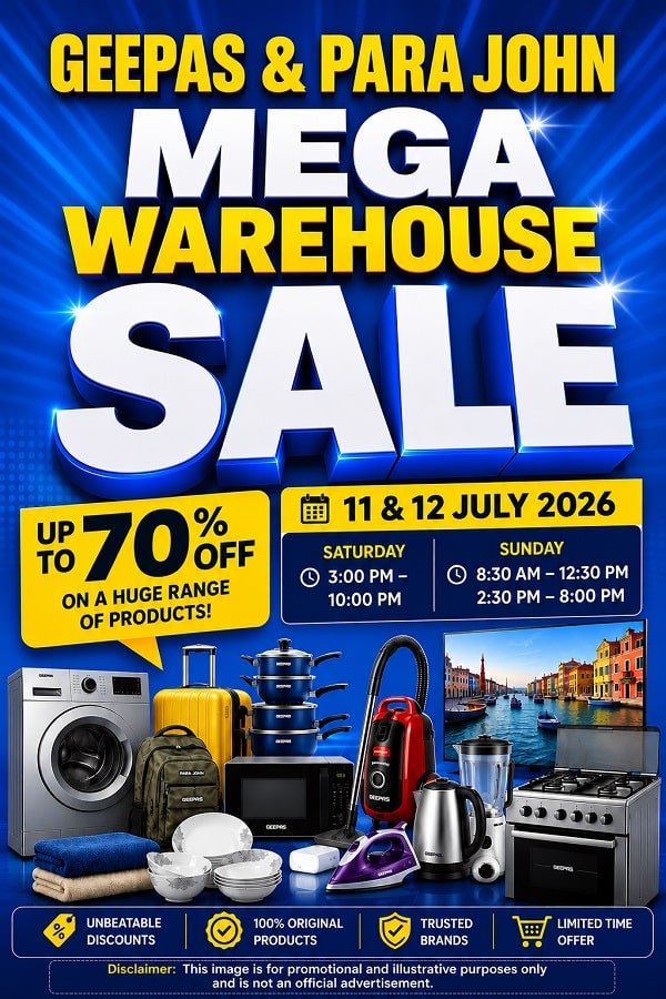 Geepas Warehouse sale