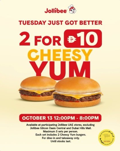 Jollibee today only offer